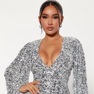 Brook sequin Mini dress - sliver